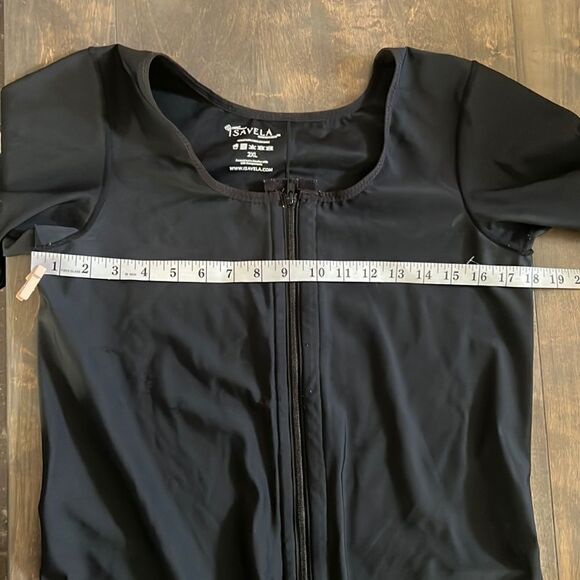 Isabela Compression Full Body Shaper black front zipper Sz- 2XL - Picture 4 of 9